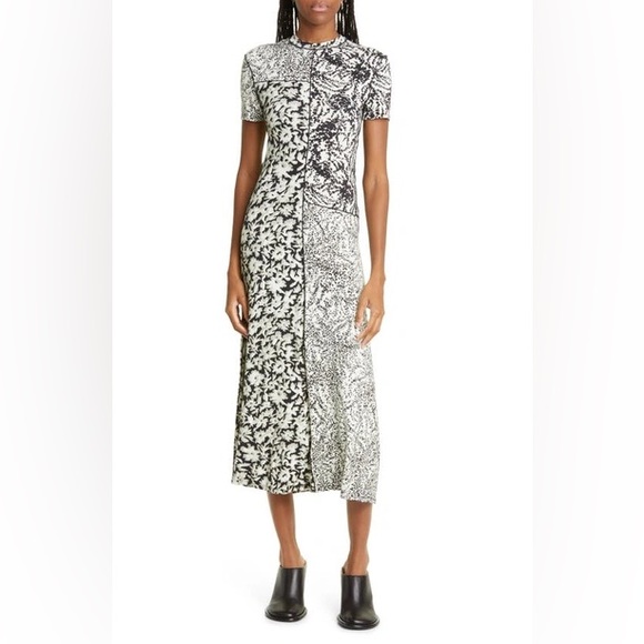 Proenza Schouler | Mixed Print Midi Dress - Picture 2 of 9